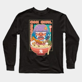 Anime Oni Girl Ramen Long Sleeve T-Shirt